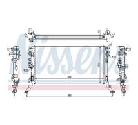 Radiador de agua Aletas refrigeración soldadas 637619 NISSENS para RENAULT
