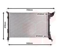 Radiador de agua Aletas refrigeración soldadas 06002310 VAN WEZEL para MINI MINI