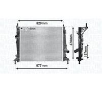 Radiador, refrigeración de motor MAGNETI MARELLI 350213169900
