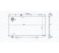 Radiador de agua Aletas refrigeración soldadas 350213176200 MAGNETI MARELLI