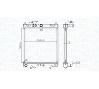 Radiador de agua Aletas refrigeración soldadas 350213176400 MAGNETI MARELLI