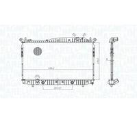 Radiador, refrigeración de motor MAGNETI MARELLI 350213179600