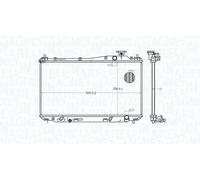 Radiador de agua Aletas refrigeración soldadas 350213182700 MAGNETI MARELLI