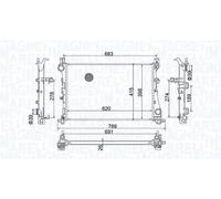 MAGNETI MARELLI 350213203400 Radiador, refrigeración del motor