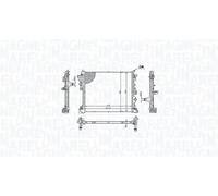 Radiador de agua Aletas refrigeración soldadas 350213214300 MAGNETI MARELLI