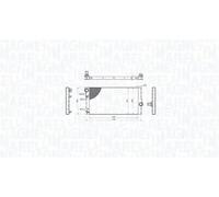 Radiador de agua Aletas refrigeración soldadas 350213214600 MAGNETI MARELLI