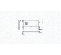 Radiador de agua Aletas refrigeración soldadas 350213218100 MAGNETI MARELLI