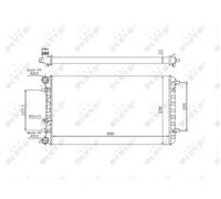Radiador de agua Aletas refrigeración soldadas 509644 NRF para VW NEW BEETLE