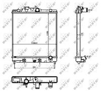 Radiador, refrigeración de motor NRF 526356
