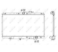 Radiador de agua Aletas refrigeración soldadas 526717 NRF para HONDA ACCORD V