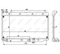 Radiador de agua Aletas refrigeración soldadas 53110 NRF para HONDA JAZZ II