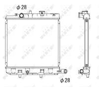 NRF 53291 Radiador, refrigeración del motor