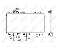 Radiador de agua Aletas refrigeración soldadas 53349 NRF para TOYOTA PASEO Coupé