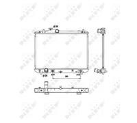 Radiador de agua Aletas refrigeración soldadas 53578 NRF para SUZUKI SWIFT III