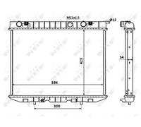 NRF 53940 Radiador, refrigeración del motor