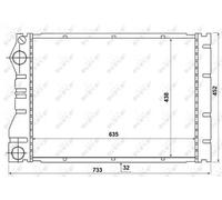 NRF 53975 Radiador, refrigeración del motor