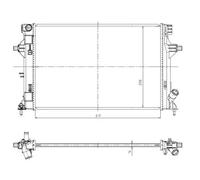 Radiador de agua Aletas refrigeración soldadas 550035 NRF para HYUNDAI i30