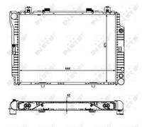 Radiador de agua Aletas refrigeración soldadas 55316 NRF para MERCEDES-BENZ