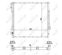 Radiador de agua Aletas refrigeración soldadas 55330 NRF para BMW X5