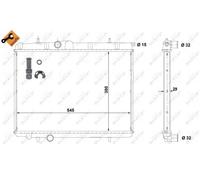 Radiador de agua Aletas refrigeración soldadas 58301 NRF para PEUGEOT 206 CC