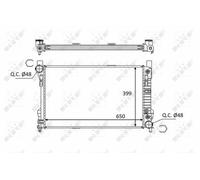Radiador de agua Aletas refrigeración soldadas 58390 NRF para MERCEDES-BENZ SLK