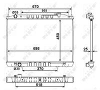 NRF 58418 Radiador, refrigeración del motor