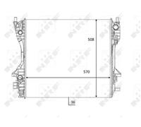 Radiador de agua Aletas refrigeración soldadas 59060 NRF para JAGUAR S-TYPE II