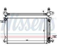 Radiador de agua Aletas refrigeración soldadas 60303A NISSENS para AUDI A4 B6