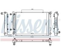 Radiador de agua Aletas refrigeración soldadas 60329 NISSENS para AUDI A4 B6