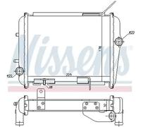 Radiador de agua Aletas refrigeración soldadas 60362 NISSENS para AUDI A4 B6