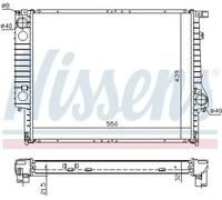 Radiador de agua Aletas refrigeración soldadas 60619A NISSENS para BMW 3 5 7
