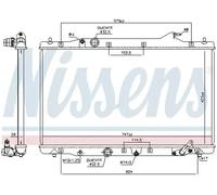 Radiador de agua Aletas refrigeración soldadas 606216 NISSENS para HONDA