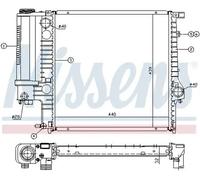 Radiador de agua Aletas refrigeración soldadas 60623A NISSENS para BMW 3 3 Coupé