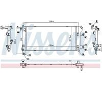 Radiador de agua Aletas refrigeración soldadas 606264 NISSENS para NISSAN LEAF
