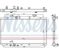 Radiador de agua Aletas refrigeración soldadas 606294 NISSENS para HONDA