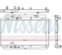 Radiador de agua Aletas refrigeración soldadas 606294 NISSENS para HONDA