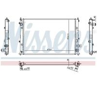 Radiador de agua Aletas refrigeración soldadas 606297 NISSENS para HONDA HR-V