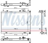 Radiador de agua Aletas refrigeración soldadas 606308 NISSENS para NISSAN
