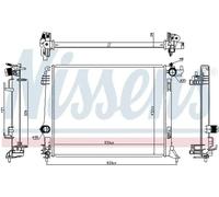 Radiador de agua Aletas refrigeración soldadas 606474 NISSENS para RENAULT