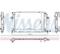 Radiador de agua Aletas refrigeración soldadas 606811 NISSENS para HYUNDAI IONIQ