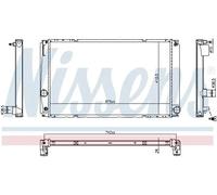 Radiador de agua Aletas refrigeración soldadas 606818 NISSENS para TOYOTA