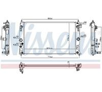 Radiador de agua Aletas refrigeración soldadas 606858 NISSENS para TOYOTA YARIS