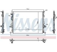 Radiador de agua Aletas refrigeración soldadas 606908 NISSENS para FORD FOCUS IV
