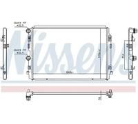 Radiador de agua Aletas refrigeración soldadas 606911 NISSENS para SEAT VW AUDI