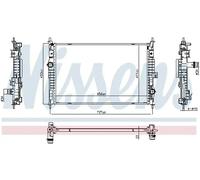 Nissens Radiador agua 607100 – Aletas soldadas – Opel Grandland X 1.5 Turbo D / Vauxhall 1.6