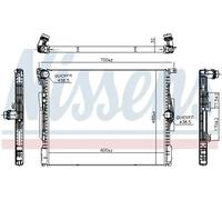 Radiador de agua Aletas refrigeración soldadas 607116 NISSENS para BMW 1 2 Coupé