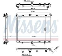 Radiador de agua Aletas refrigeración soldadas 607246 NISSENS