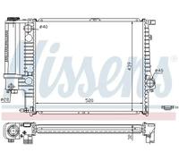 Radiador de agua Aletas refrigeración soldadas 60743A NISSENS para BMW 5