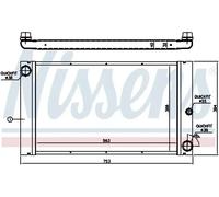 Radiador de agua Aletas refrigeración soldadas 60762 NISSENS para BMW 7 5 6