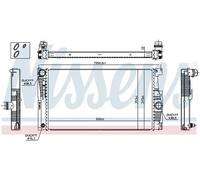 Radiador de agua Aletas refrigeración soldadas 60842 NISSENS para BMW 5